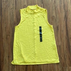 Brand new, canary yellow sleeveless shirt